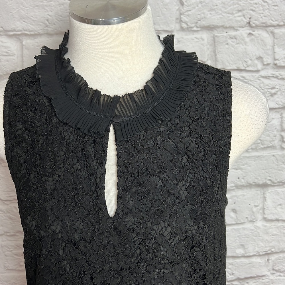 J Crew black lace top size S